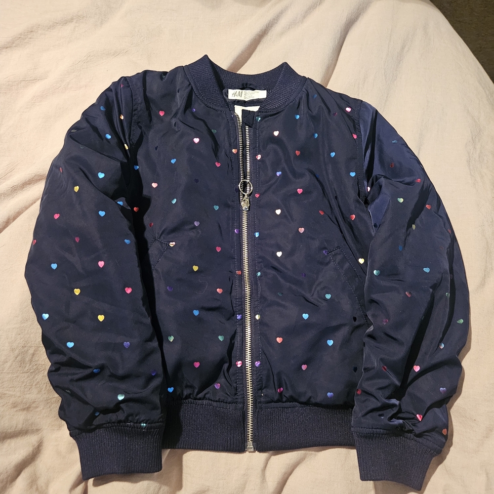 H&M Navy Jacket with Heart Detail